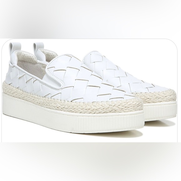 Franco Sarto Shoes - Franco Sarto “Homer 3” woven leather platform slip-on espadrille sneaker flats